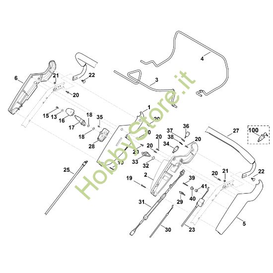 Picture of A - Parte superiore manubrio MB 650.0 VE