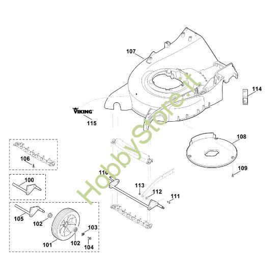 Picture of D1 - Scocca, asse anteriore MB 650.0 VE