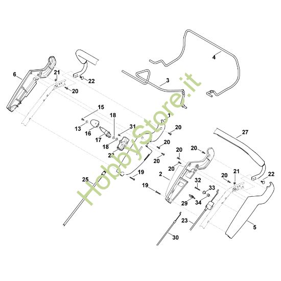 Picture of A - Parte superiore manubrio MB 650.0 VM