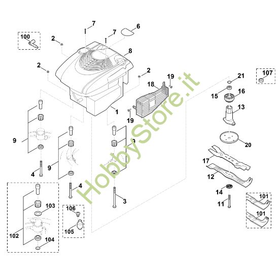 Picture of F - Motore, lama MB 650.0 VM