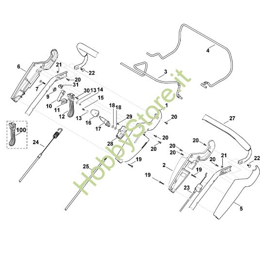 Picture of A - Parte superiore manubrio MB 650.0 VQ