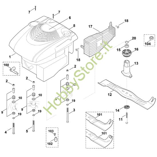 Picture of F - Motore, lama MB 650.0 VQ