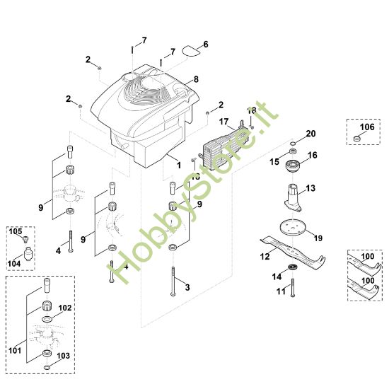 Picture of F - Motore, lama MB 650.0 VR
