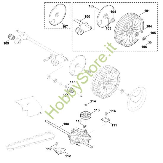 Picture of E1 - Asse posteriore, Trazione MB 655.0 GQ