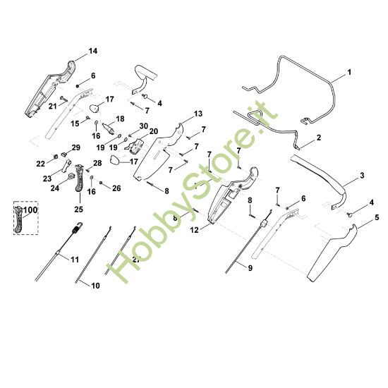 Picture of A - Parte superiore manubrio MB 655.0 GS