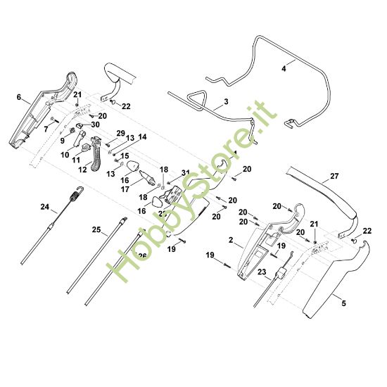 Picture of A - Parte superiore manubrio MB 655.0 OS