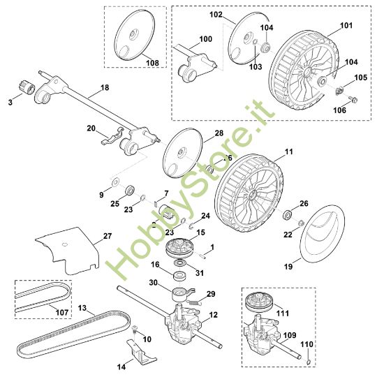 Picture of E - Asse posteriore, cambio MB 655.0 VM