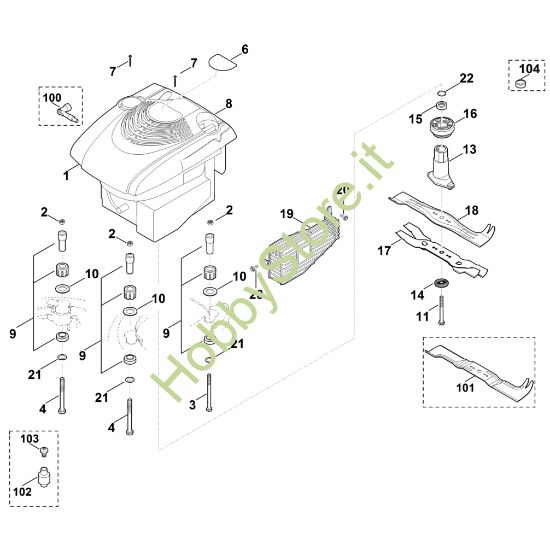 Picture of F - Motore, lama MB 655.0 VM