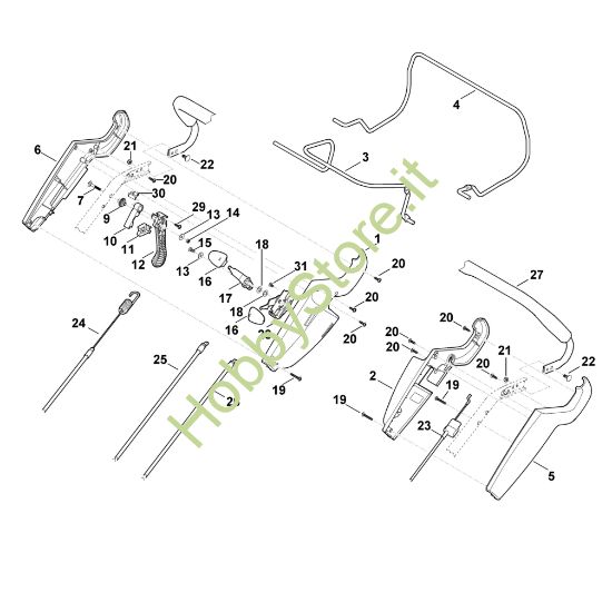 Picture of A - Parte superiore manubrio MB 655.1 GS