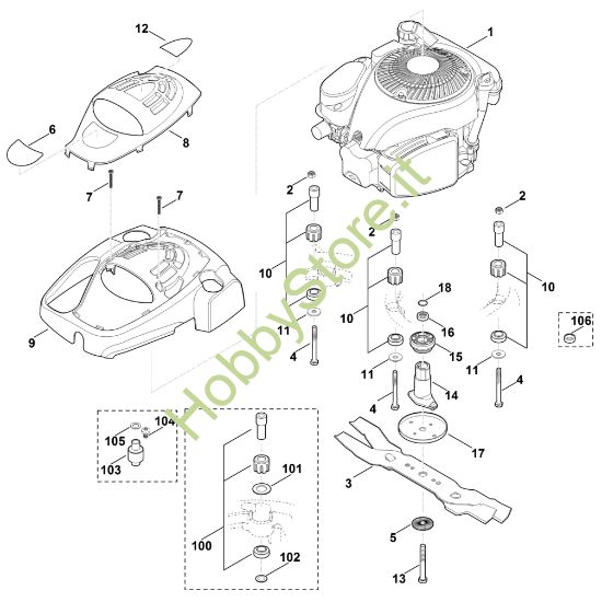 Picture of F - Motore, lama MB 655.1 VM