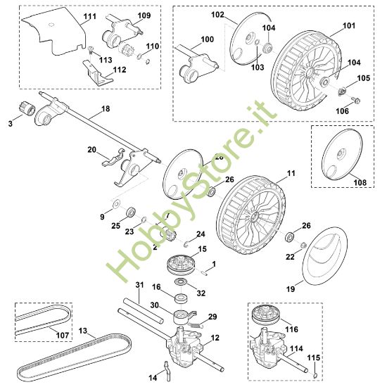 Picture of E - Asse posteriore, cambio MB 655.1 VS