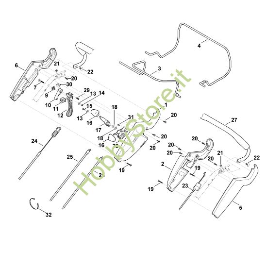 Picture of A - Parte superiore manubrio MB 655.2 RS
