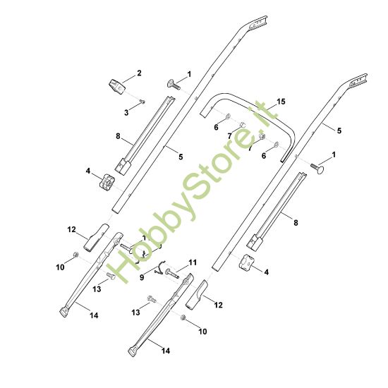 Picture of B - Parte inferiore manubrio MB 655.2 RS