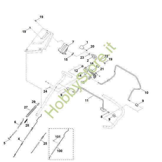 Picture of A - Parte superiore manubrio MB 655.3 RS