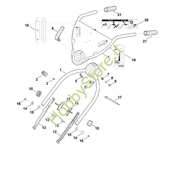 Picture of B - Parte inferiore manubrio MB 750.0 GK