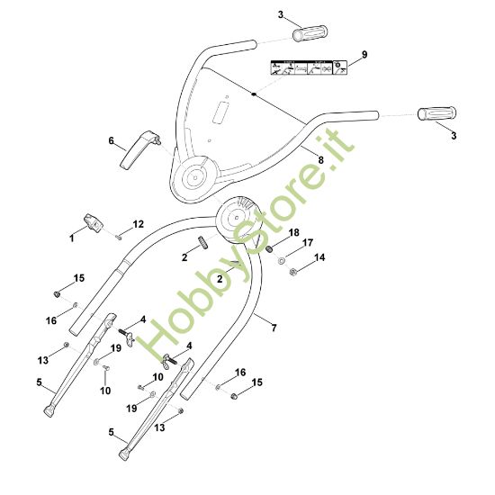 Picture of B - Parte inferiore manubrio MB 750.2 KS