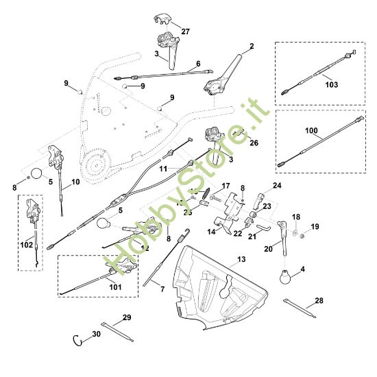 Picture of A - Parte superiore manubrio MB 755.0 KS