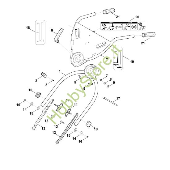 Picture of B - Parte inferiore manubrio MB 755.0 KS