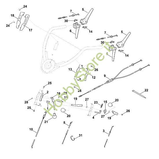 Picture of A - Parte superiore manubrio MB 755.2 KS