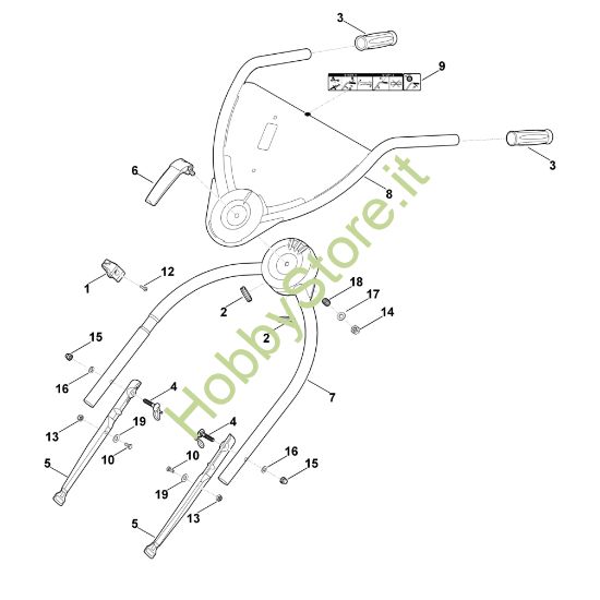 Picture of B - Parte inferiore manubrio MB 755.2 KS