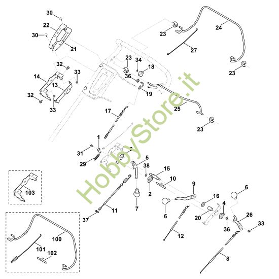 Picture of A - Parte superiore manubrio MB 756.0 GS