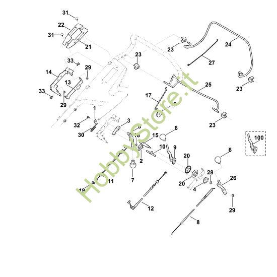 Picture of A - Parte superiore manubrio MB 756.0 YC
