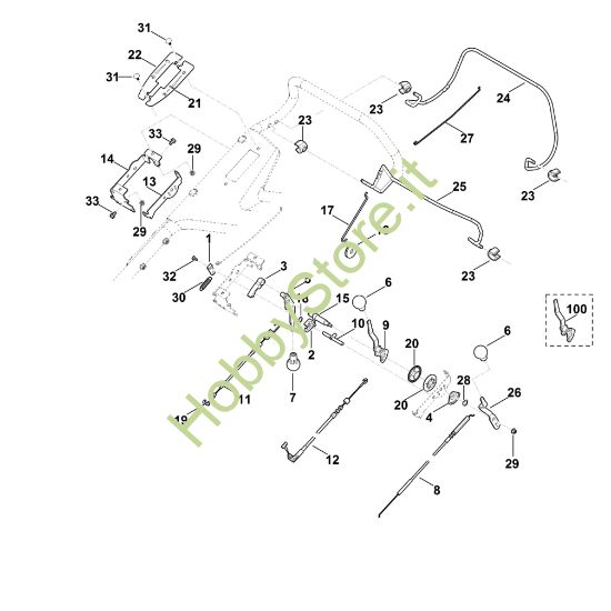 Picture of A - Parte superiore manubrio MB 756.0 YS
