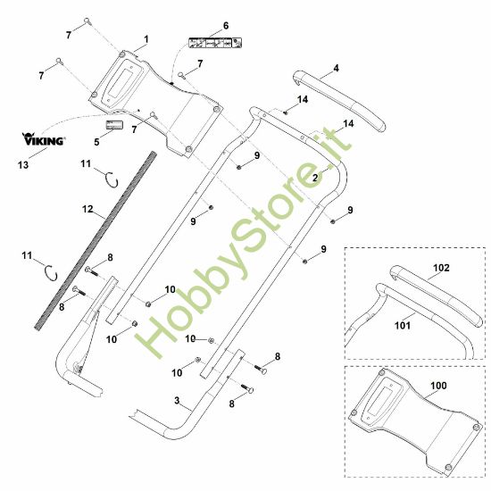 Picture of B - Parte inferiore manubrio MB 756.0 YS
