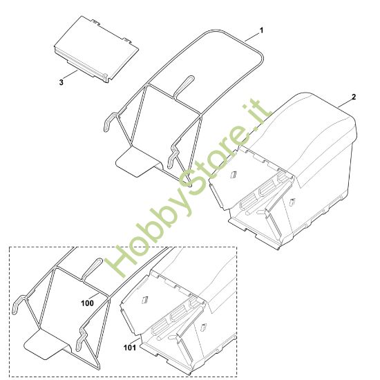 Picture of H - Cesto raccolta erba MB 756.0 YS