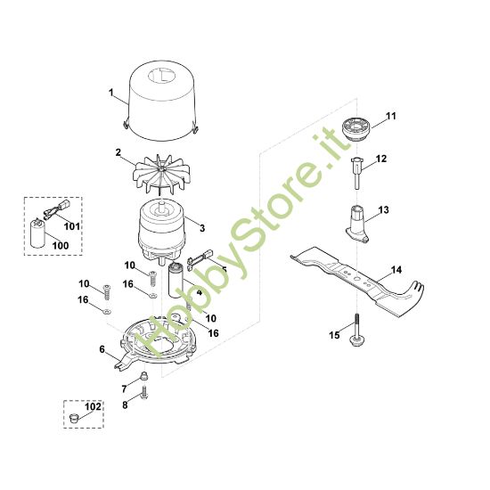 Picture of F - Motore, lama ME 545.0 V