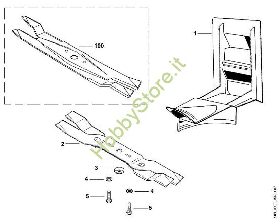 A - Kit mulching Parti accessorie Kit 55 MS della marca Viking