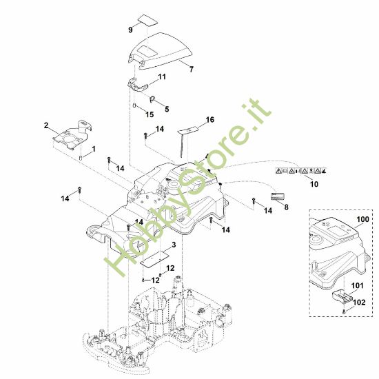 Picture of B - Parte superiore scocca MI 422.0