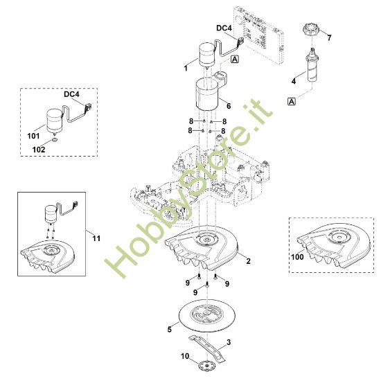 Picture of D - Regolazione altezza apparato di taglio MI 422.0