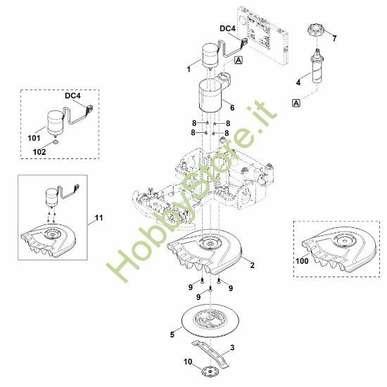 Picture of D - Regolazione altezza apparato di taglio MI 422.0 P
