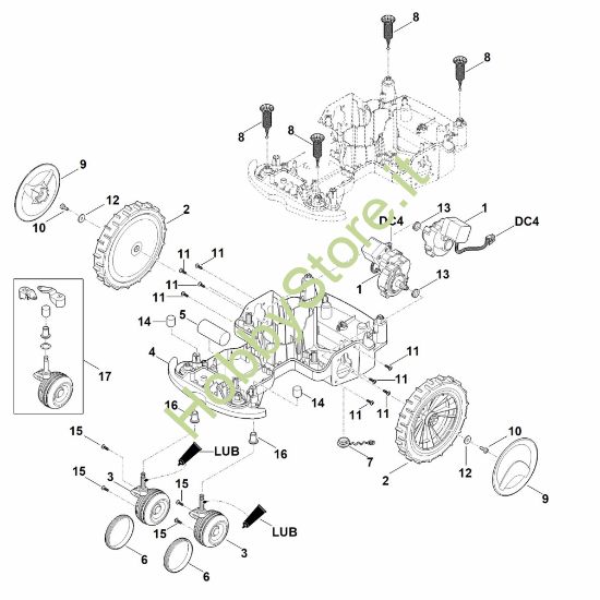 Picture of C - Telaio parte inferiore scocca MI 422.1 PC