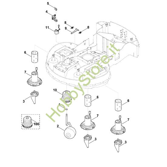 Picture of C - Apparato di taglio, ruota anteriore MI 555.0 C