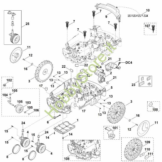 Picture of C - Telaio parte inferiore scocca MI 632.0