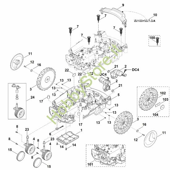 Picture of C - Telaio parte inferiore scocca MI 632.0 C
