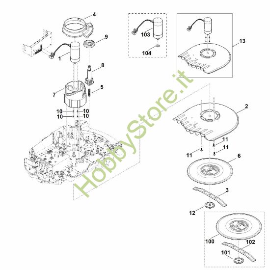 Picture of D - Regolazione altezza apparato di taglio MI 632.0 C