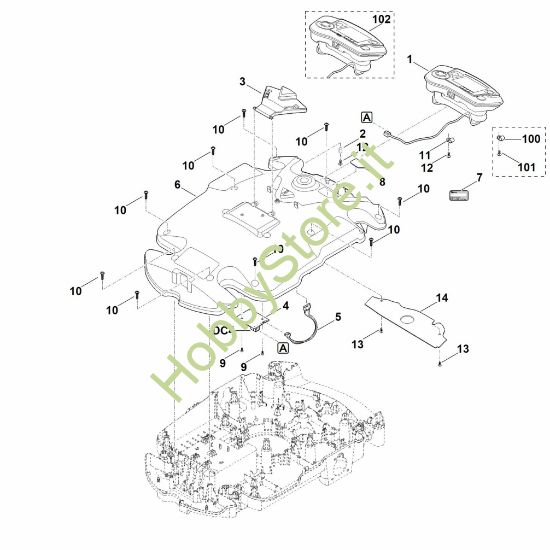 Picture of B - Parte superiore scocca MI 632.0 P