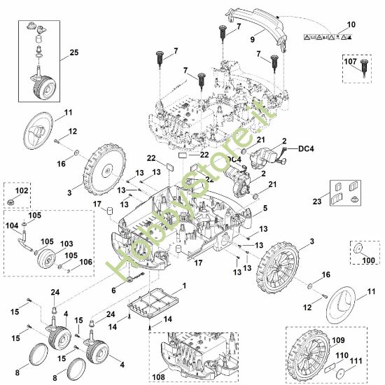 Picture of C - Telaio parte inferiore scocca MI 632.0 P
