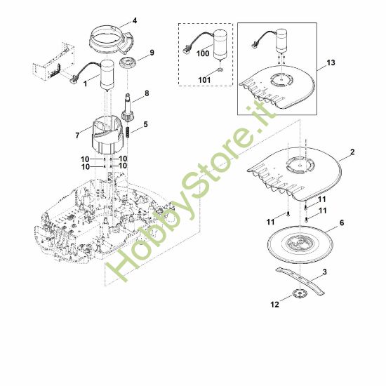 Picture of D - Regolazione altezza apparato di taglio MI 632.1