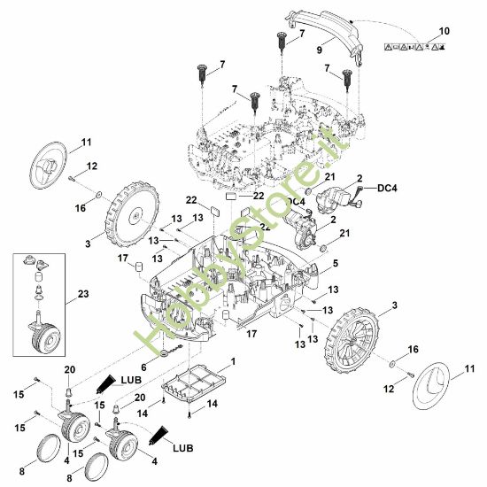 Picture of C - Telaio parte inferiore scocca MI 632.1 C
