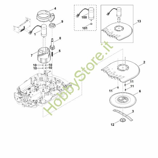 Picture of D - Regolazione altezza apparato di taglio MI 632.1 C