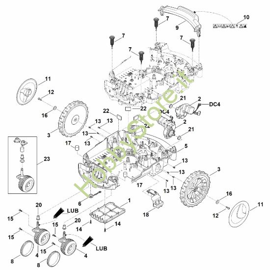 Picture of C - Telaio parte inferiore scocca MI 632.1 M