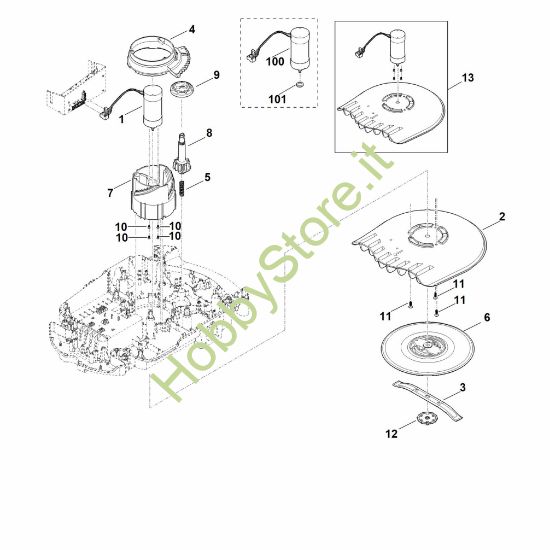 Picture of D - Regolazione altezza apparato di taglio MI 632.1 P