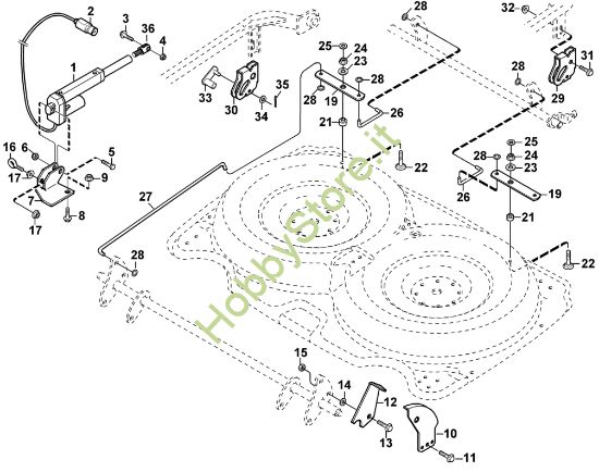 Picture of C - Regolazione altezza di taglio (elettrica) AME 442