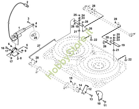 Picture of C - Regolazione altezza di taglio (elettrica) AME 842 HD