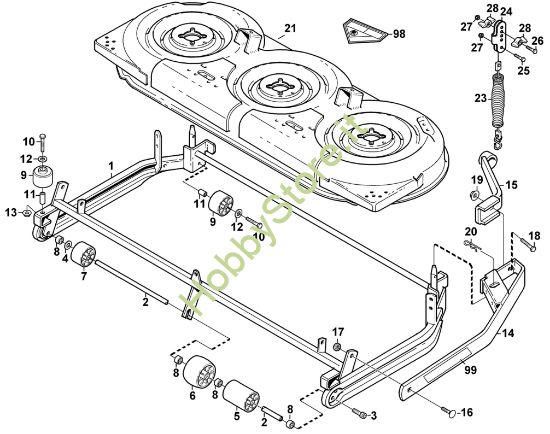 Picture of A - Scocca, sospensione AME 848