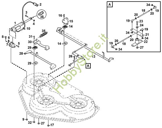 Picture of C - Regolazione altezza di taglio (elettrica) AME 849 HD